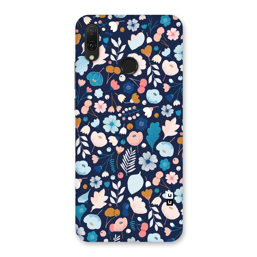 Blue Floral Back Case for Huawei Y9 (2019)