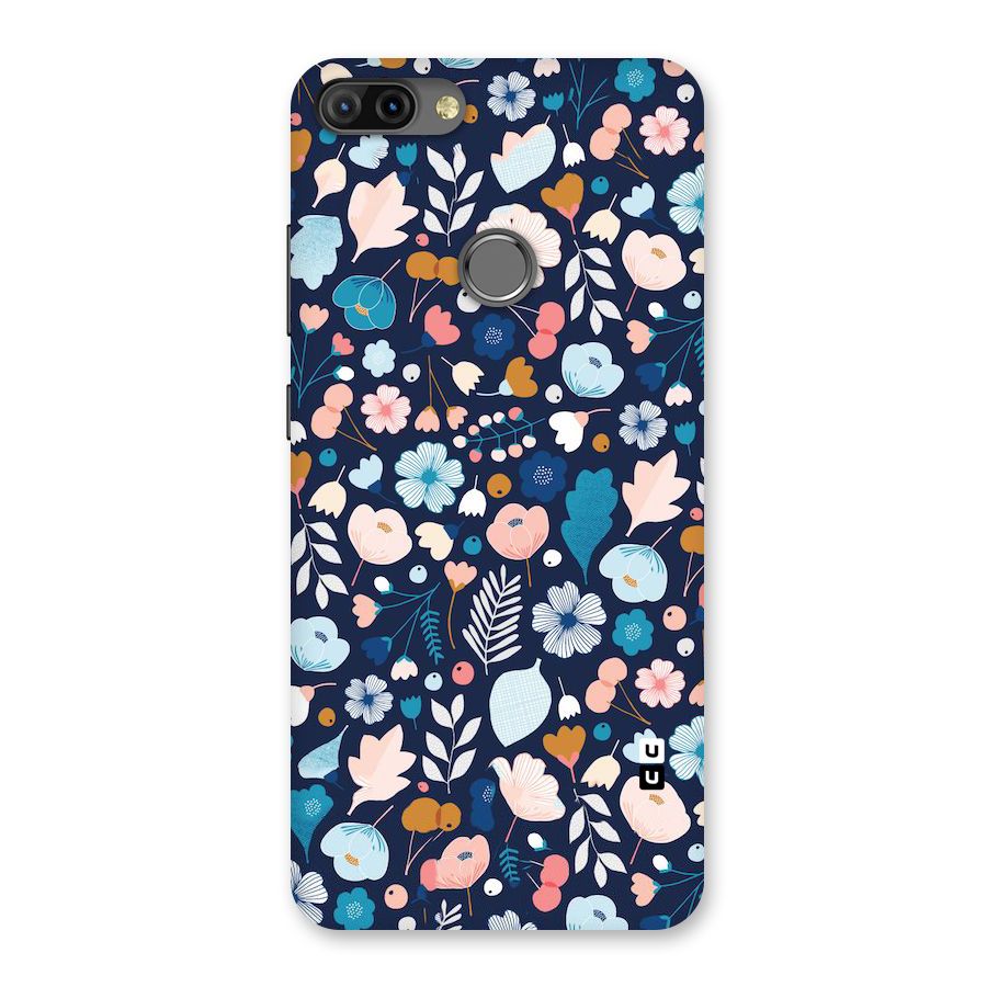 Blue Floral Back Case for Infinix Hot 6 Pro