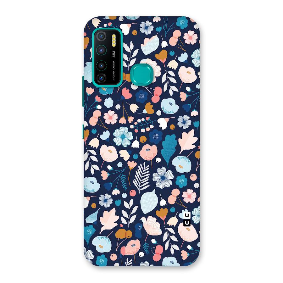 Blue Floral Back Case for Infinix Hot 9 Pro