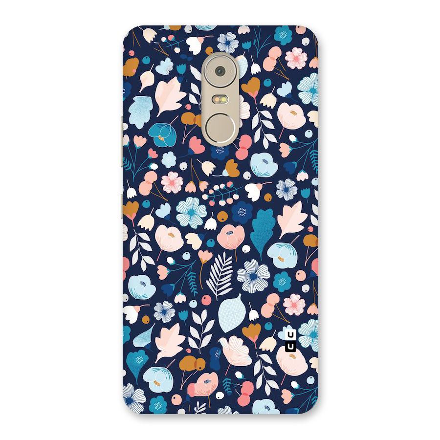 Blue Floral Back Case for Lenovo K6 Note