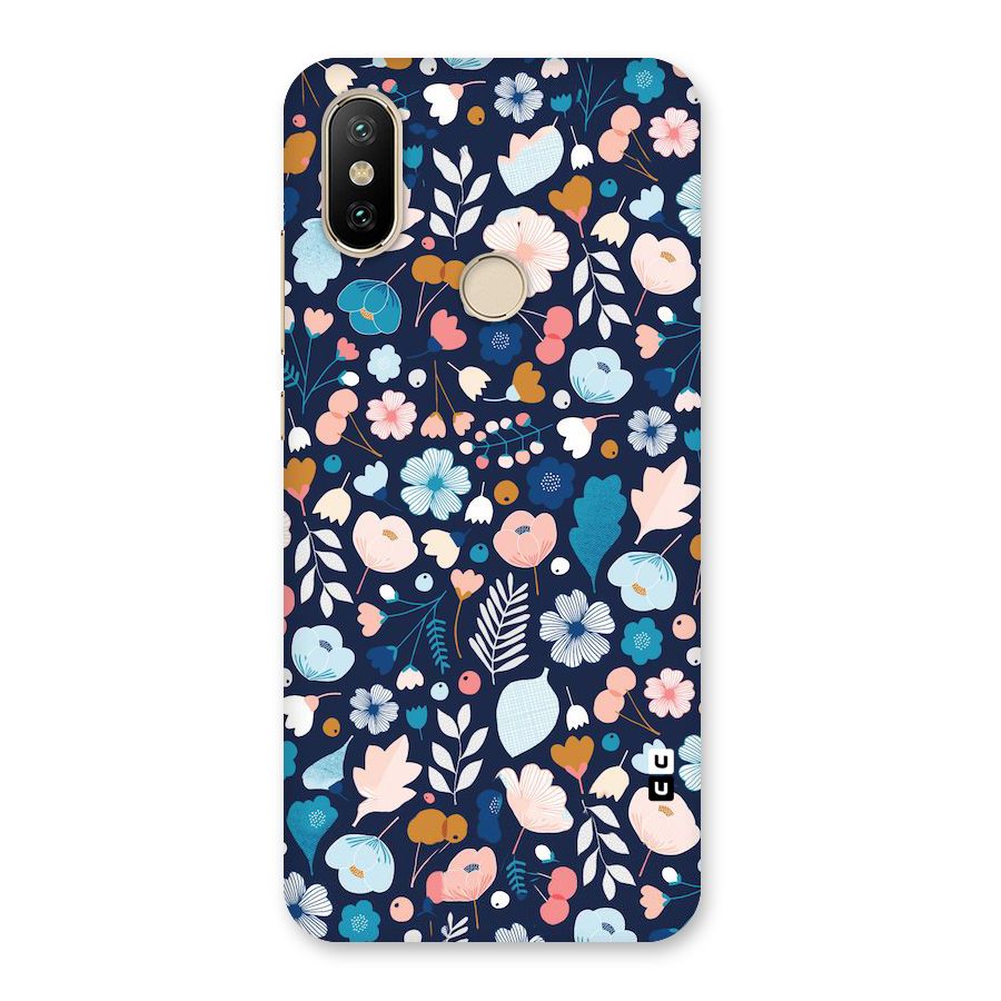 Blue Floral Back Case for Mi A2