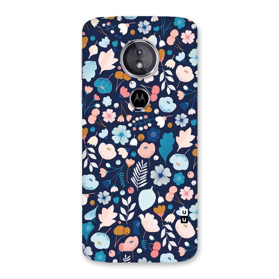 Blue Floral Back Case for Moto E5
