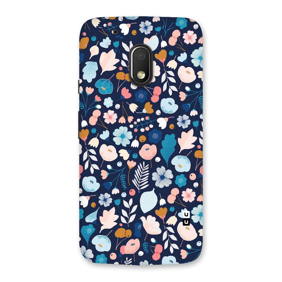 Blue Floral Back Case for Moto G4 Play