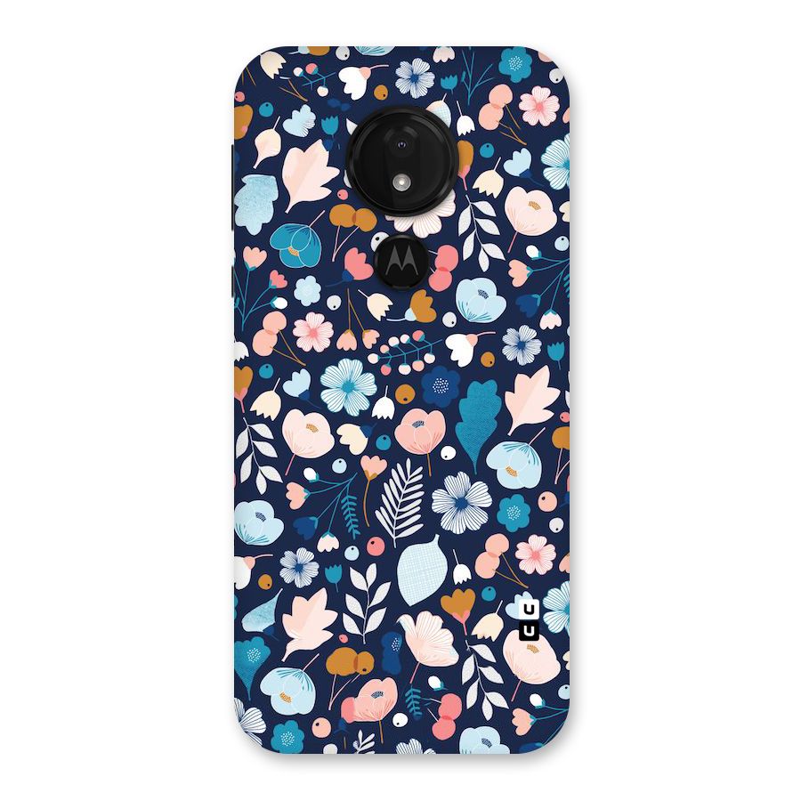 Blue Floral Back Case for Moto G7 Power