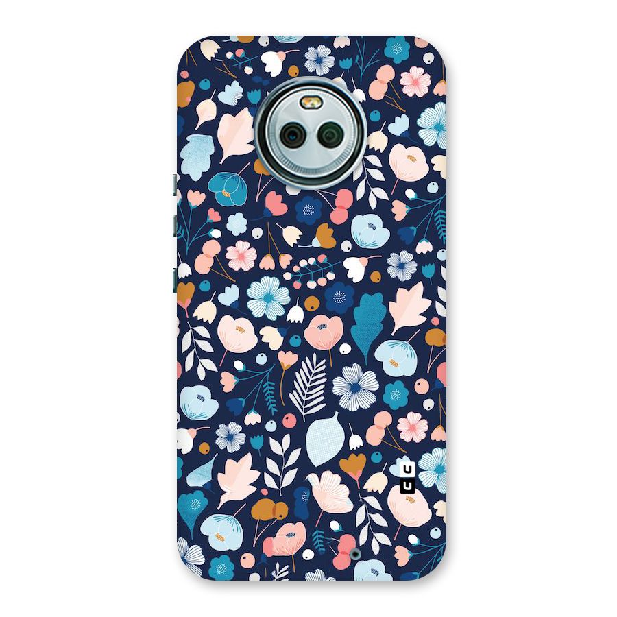 Blue Floral Back Case for Moto X4