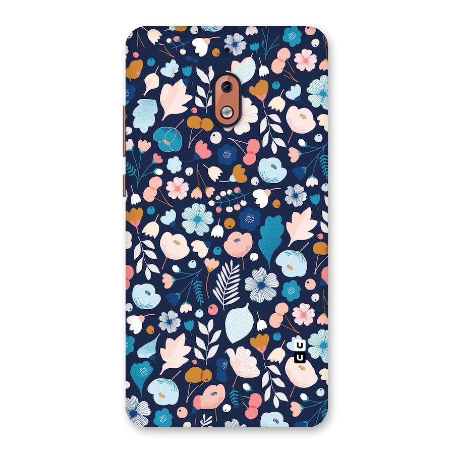Blue Floral Back Case for Nokia 2.1