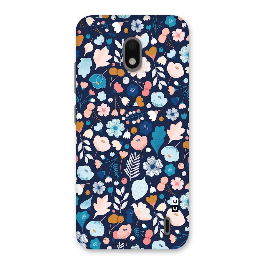 Blue Floral Back Case for Nokia 2.2