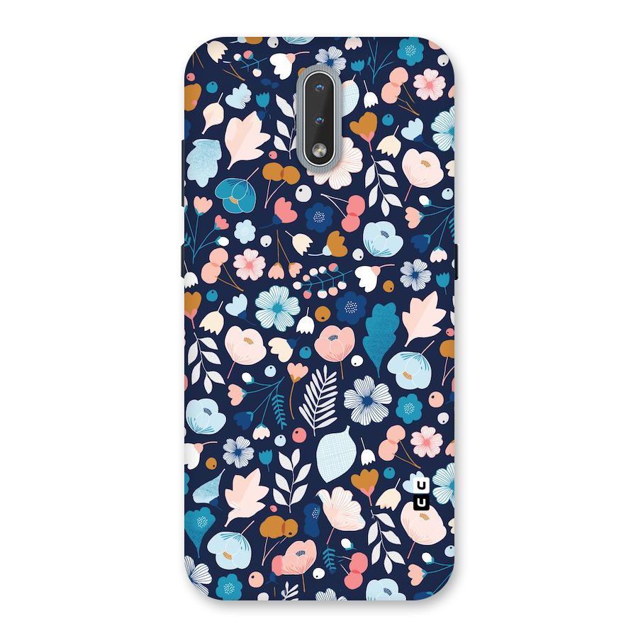 Blue Floral Back Case for Nokia 2.3