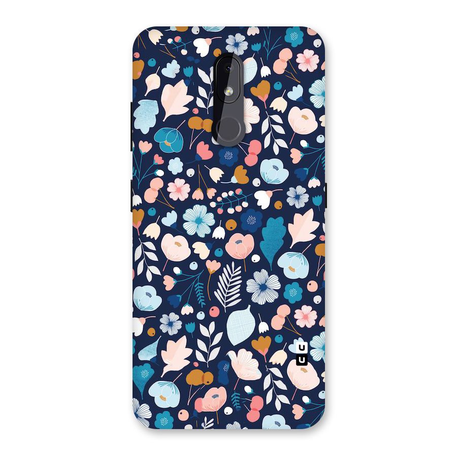 Blue Floral Back Case for Nokia 3.2