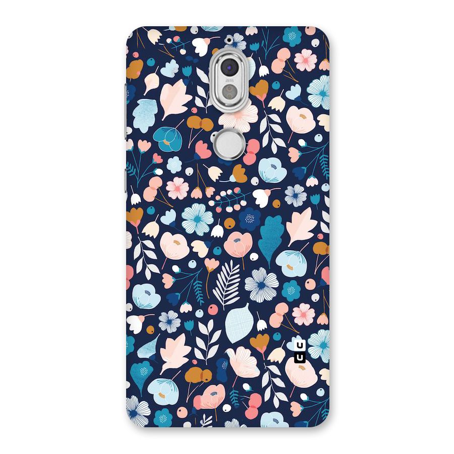 Blue Floral Back Case for Nokia 7