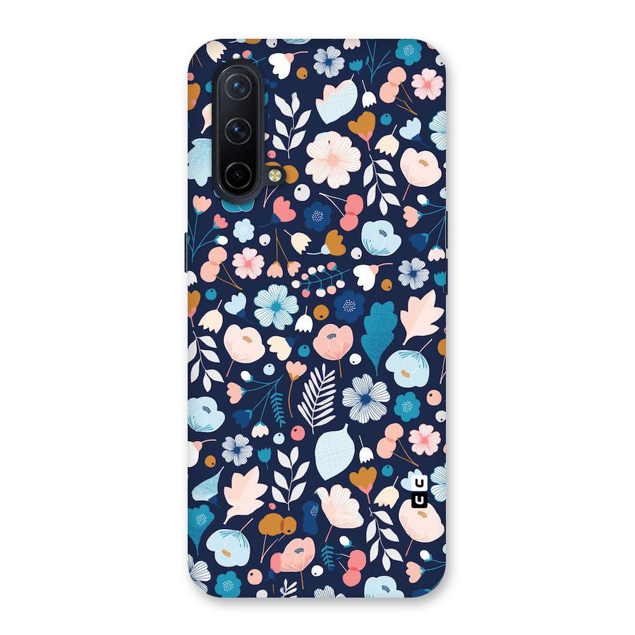 Blue Floral Back Case for OnePlus Nord CE 5G