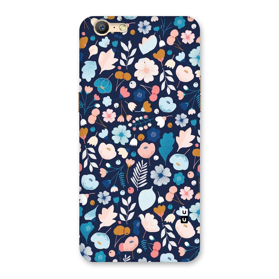 Blue Floral Back Case for Oppo A39