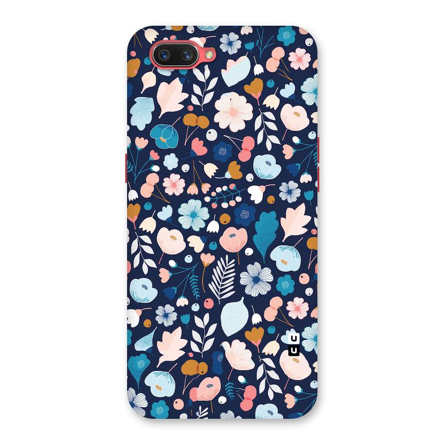 Blue Floral Back Case for Oppo A3s