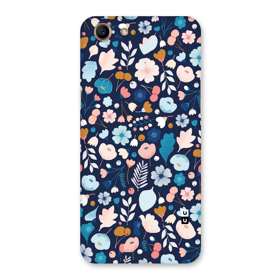 Blue Floral Back Case for Oppo A83 (2018)