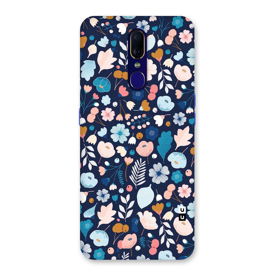 Blue Floral Back Case for Oppo A9