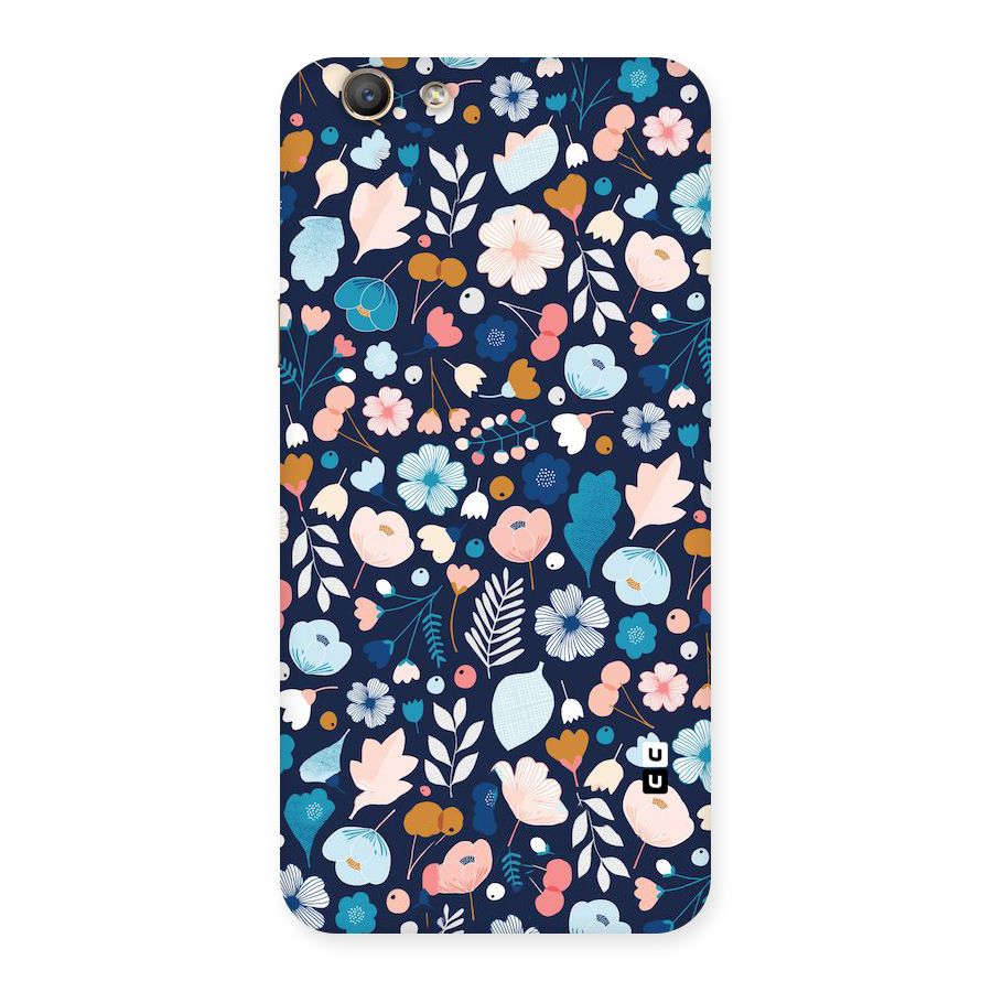 Blue Floral Back Case for Oppo F1s