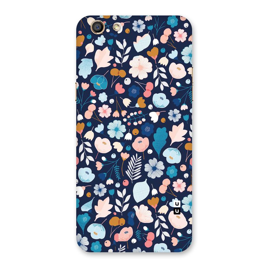 Blue Floral Back Case for Oppo F3