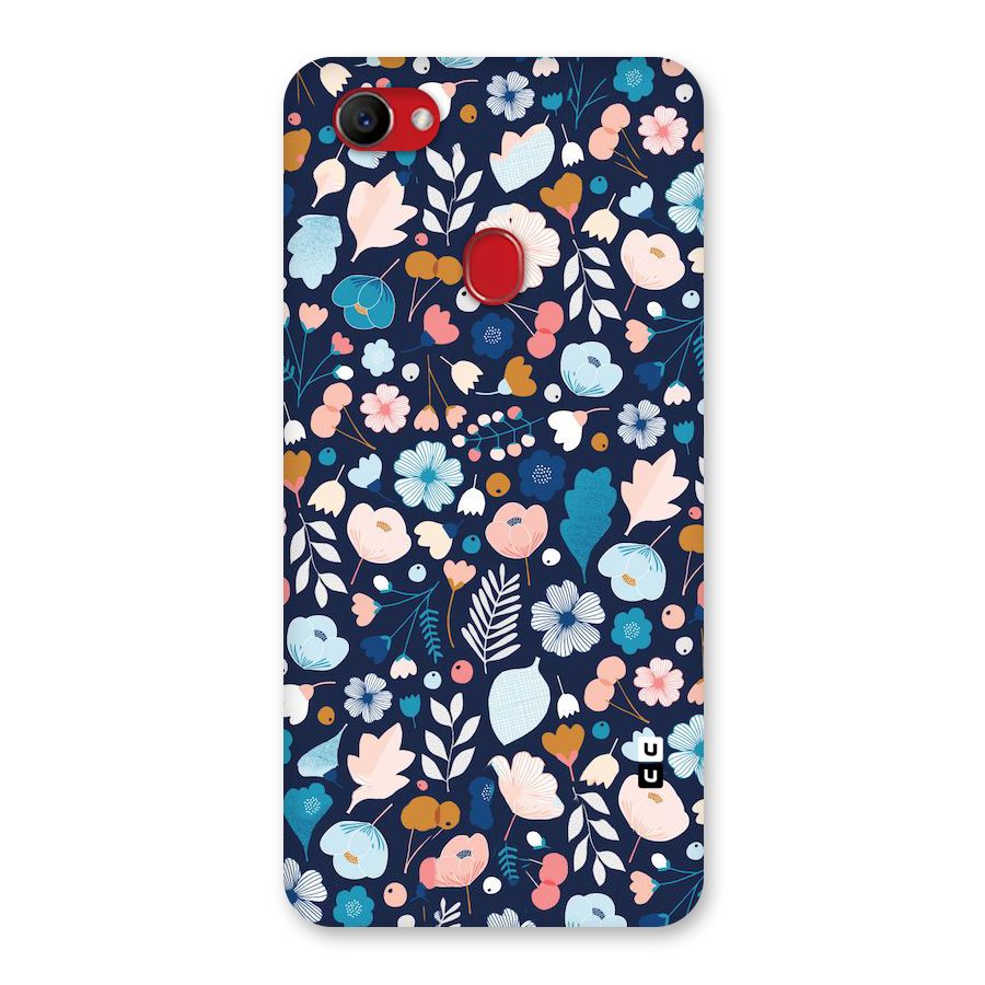 Blue Floral Back Case for Oppo F7
