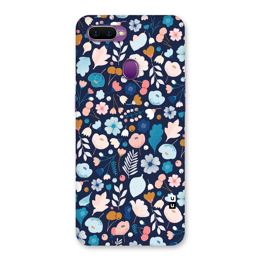 Blue Floral Back Case for Oppo F9