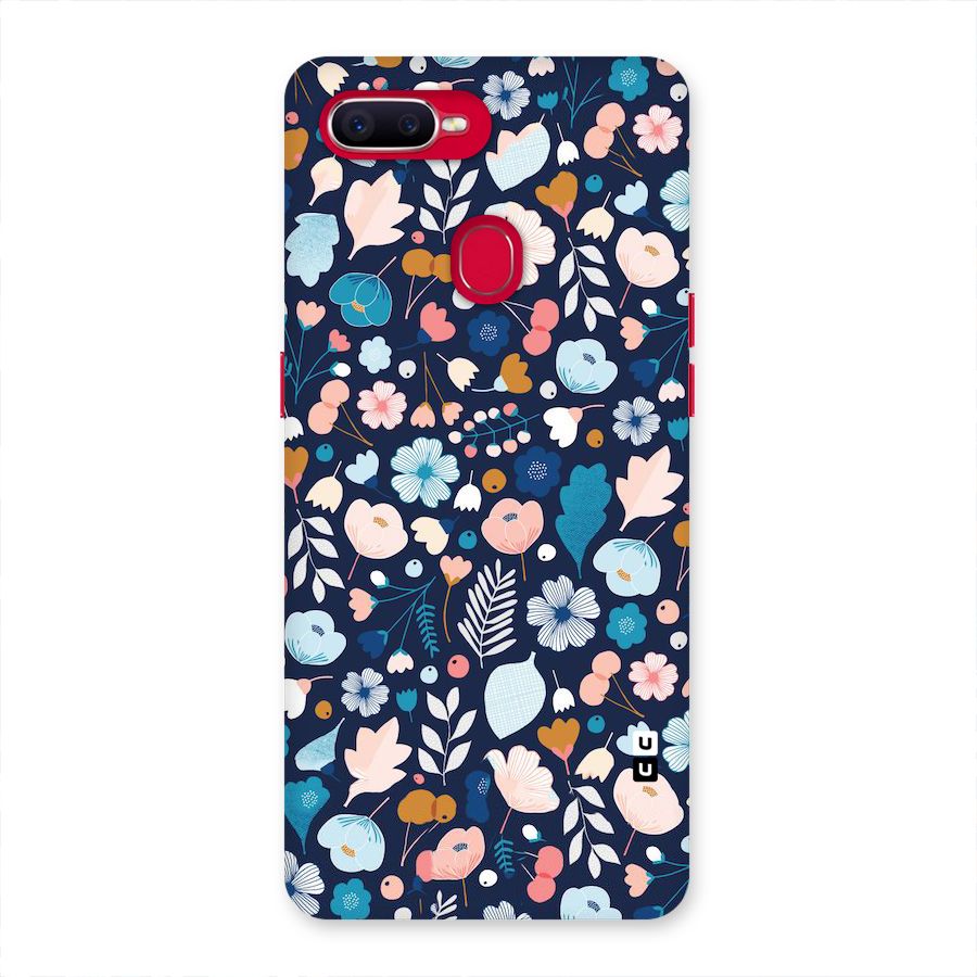 Blue Floral Back Case for Oppo F9 Pro