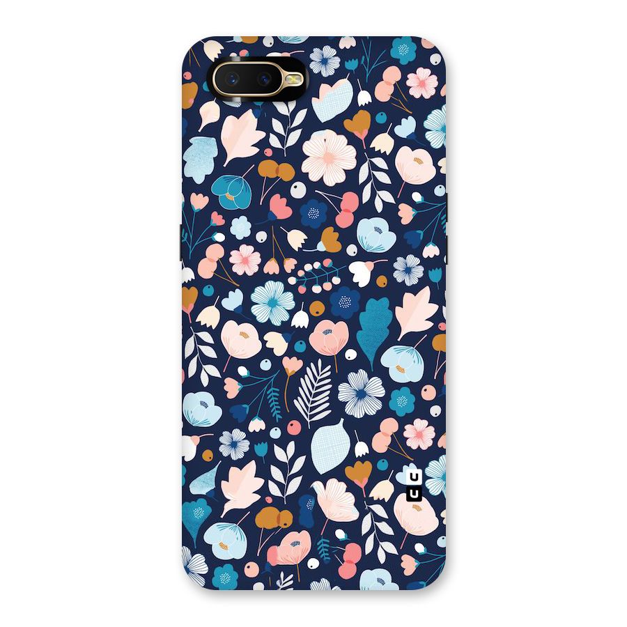 Blue Floral Back Case for Oppo K1