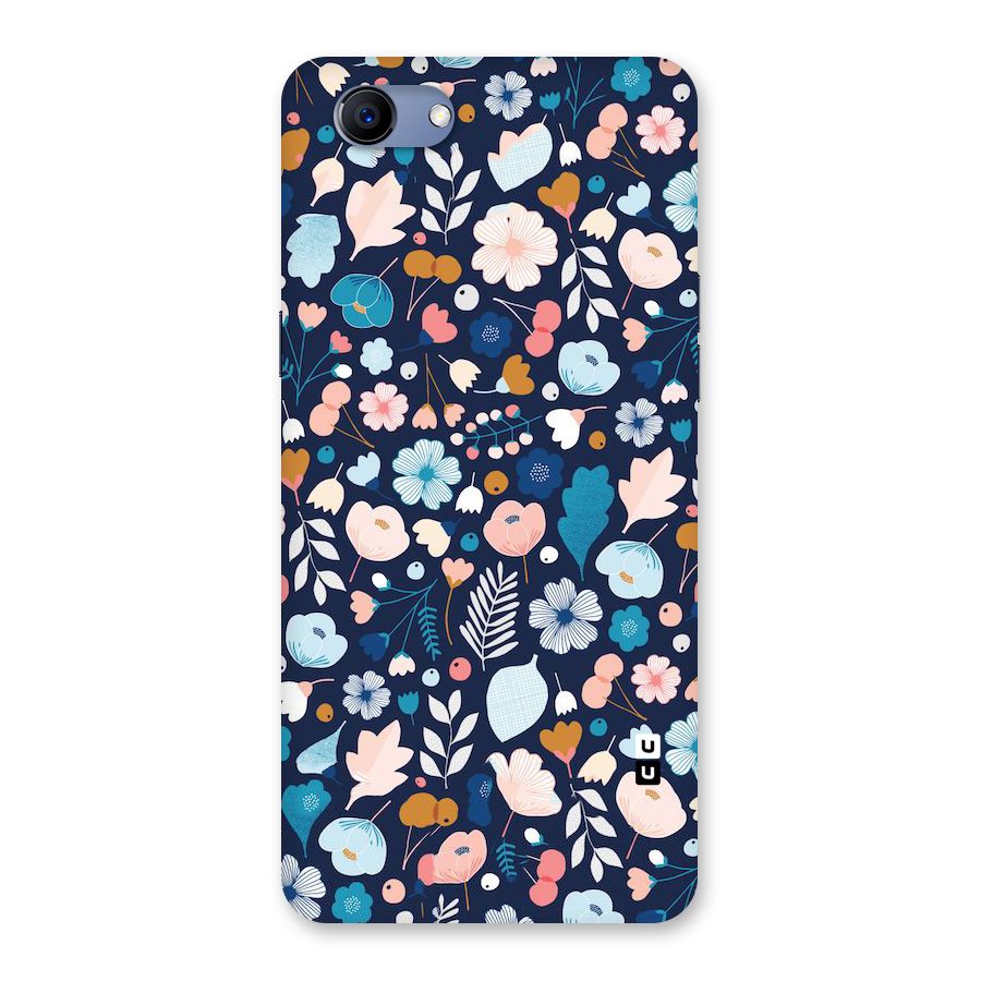 Blue Floral Back Case for Oppo Realme 1