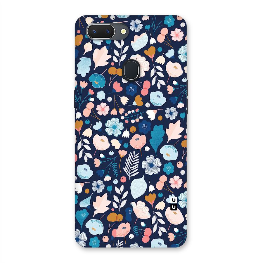 Blue Floral Back Case for Oppo Realme 2