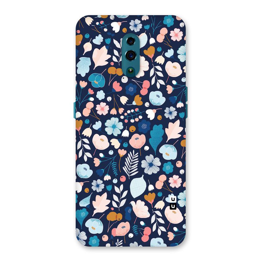 Blue Floral Back Case for Oppo Reno