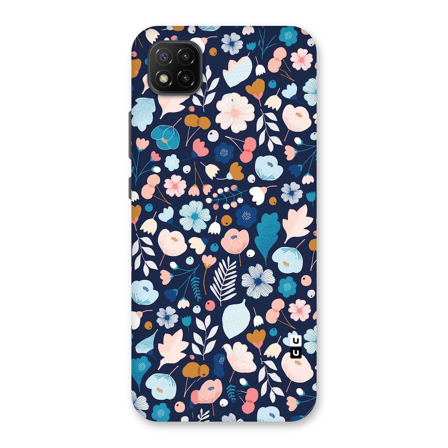Blue Floral Back Case for Poco C3