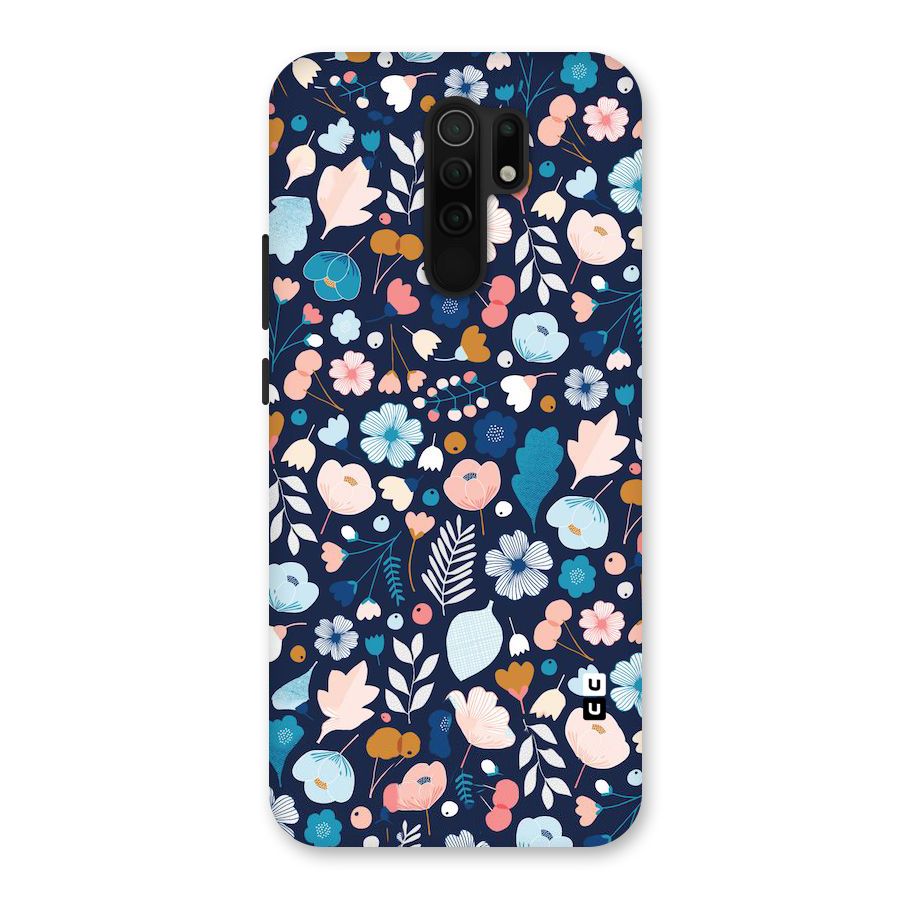 Blue Floral Back Case for Poco M2