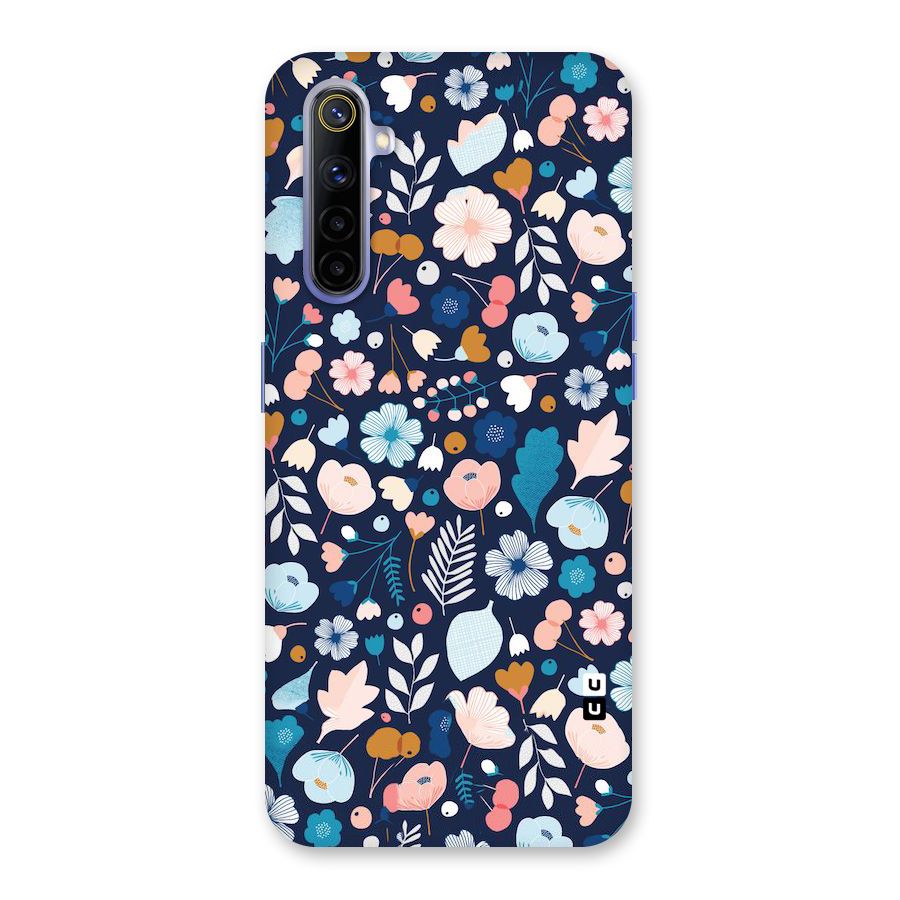 Blue Floral Back Case for Realme 6i