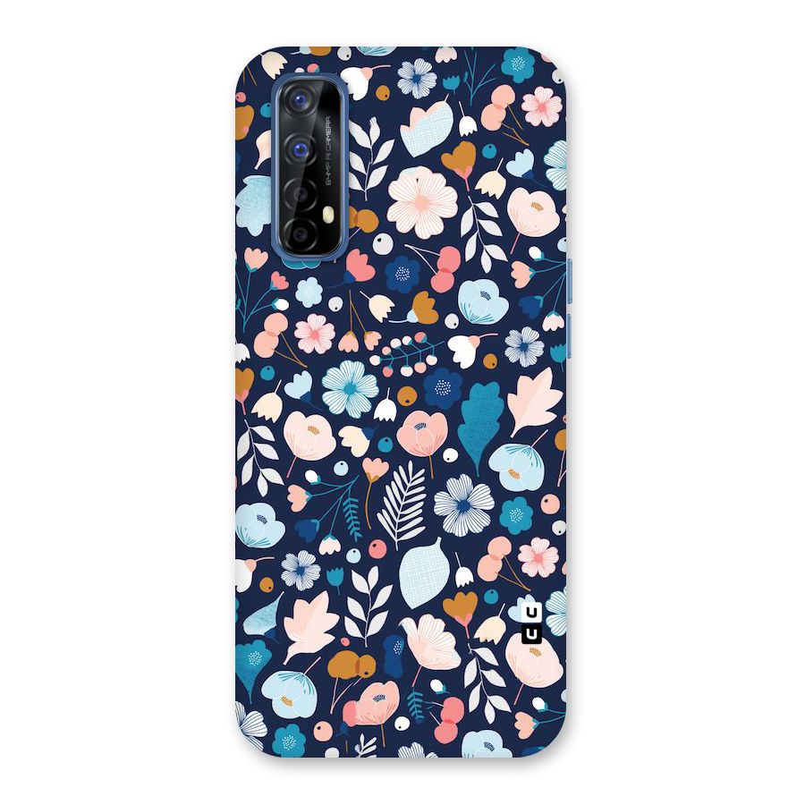 Blue Floral Back Case for Realme 7