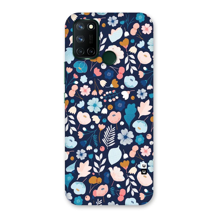 Blue Floral Back Case for Realme 7i