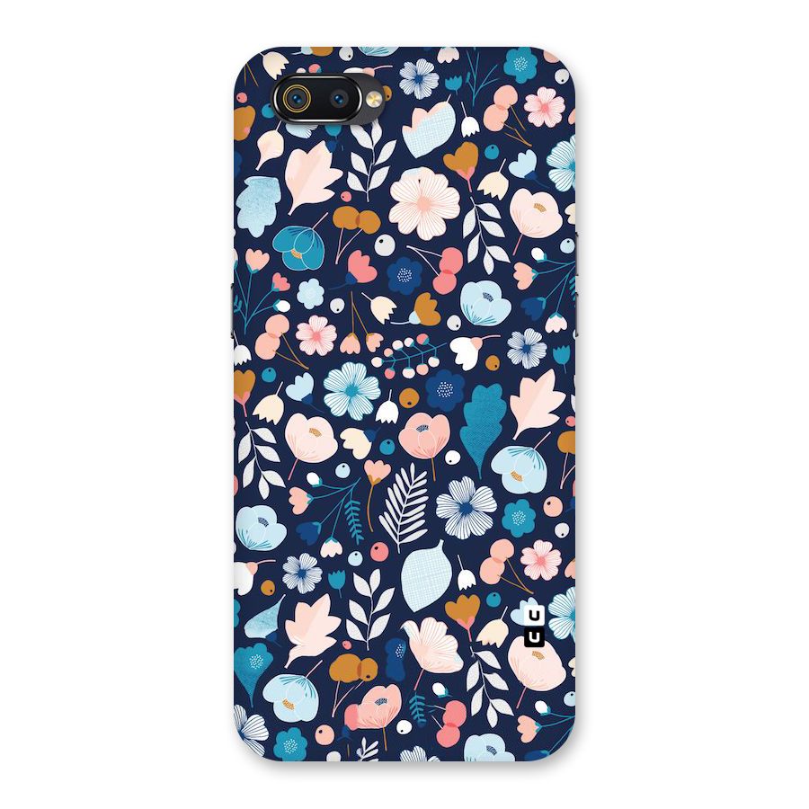 Blue Floral Back Case for Realme C2