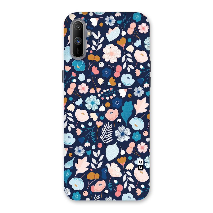 Blue Floral Back Case for Realme C3