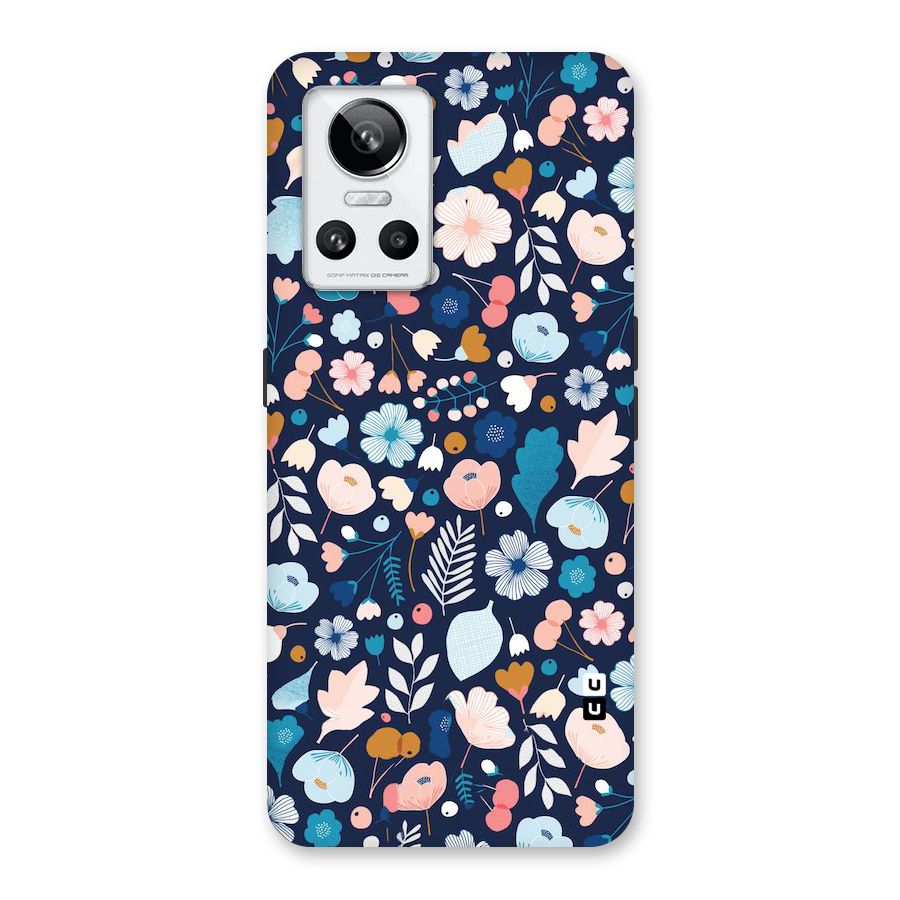 Blue Floral Back Case for Realme GT Neo 3