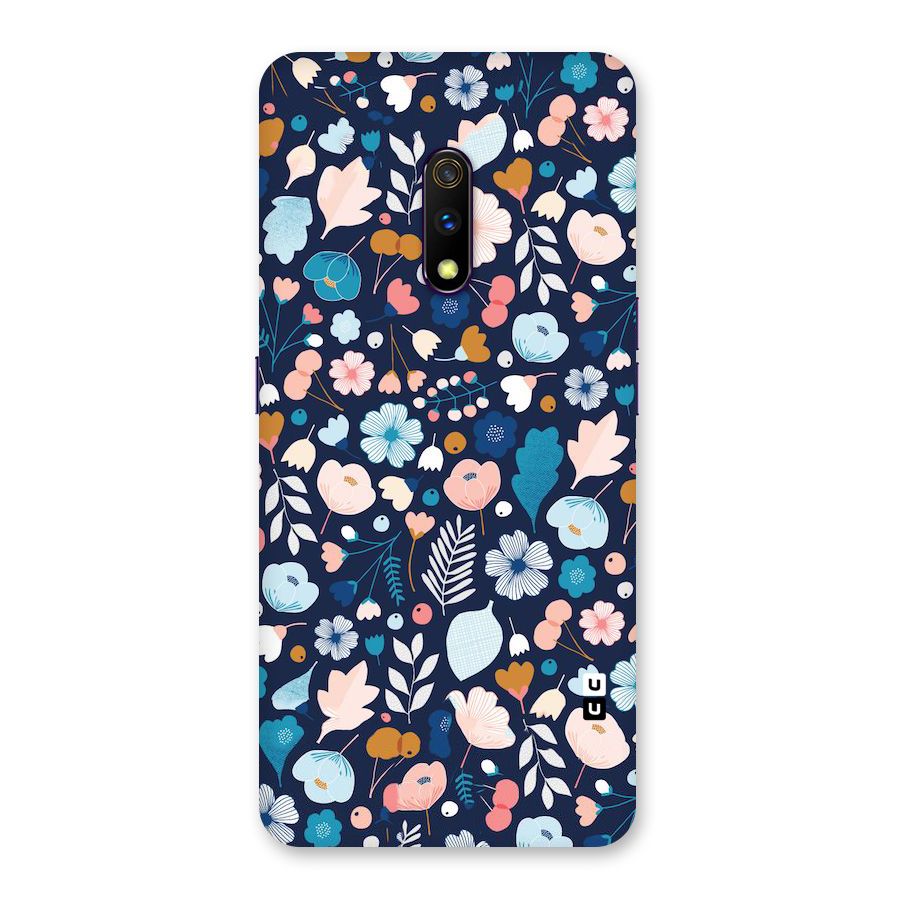 Blue Floral Back Case for Realme X
