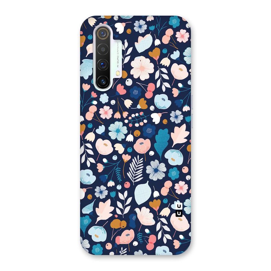 Blue Floral Back Case for Realme X3 SuperZoom