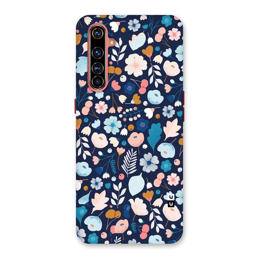 Blue Floral Back Case for Realme X50 Pro