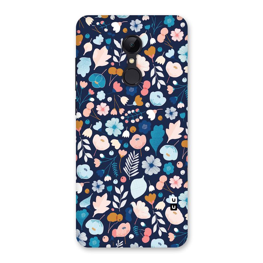 Blue Floral Back Case for Redmi 5