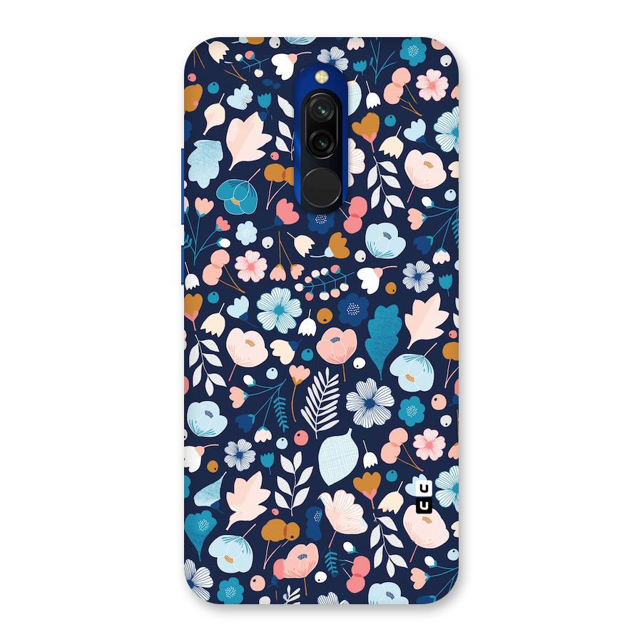 Blue Floral Back Case for Redmi 8