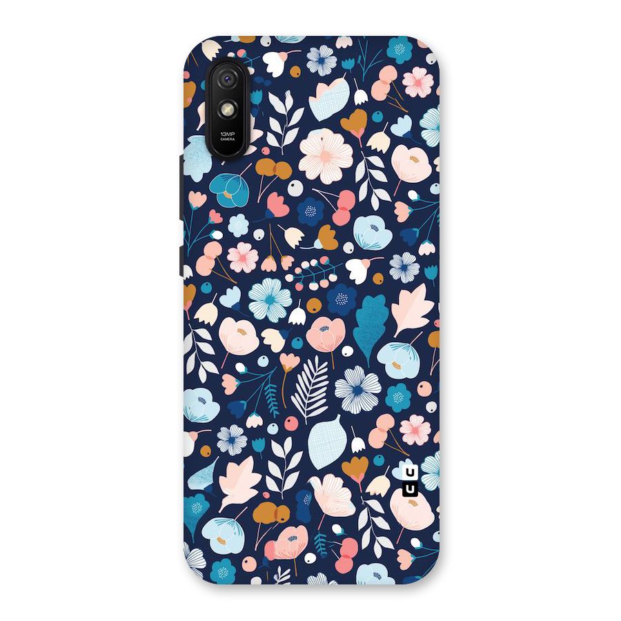 Blue Floral Back Case for Redmi 9A