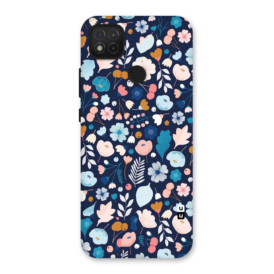 Blue Floral Back Case for Redmi 9C