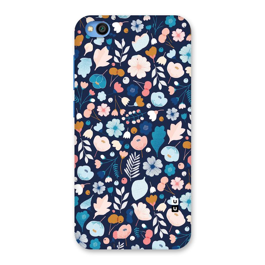 Blue Floral Back Case for Redmi Go