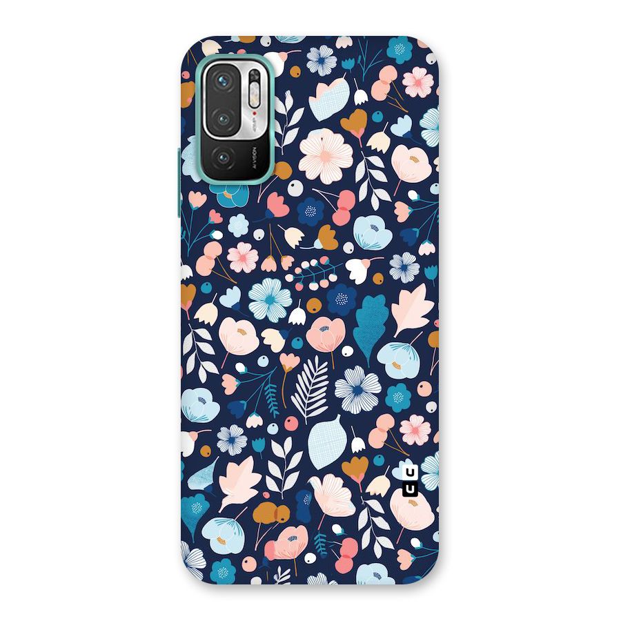 Blue Floral Back Case for Redmi Note 10T 5G