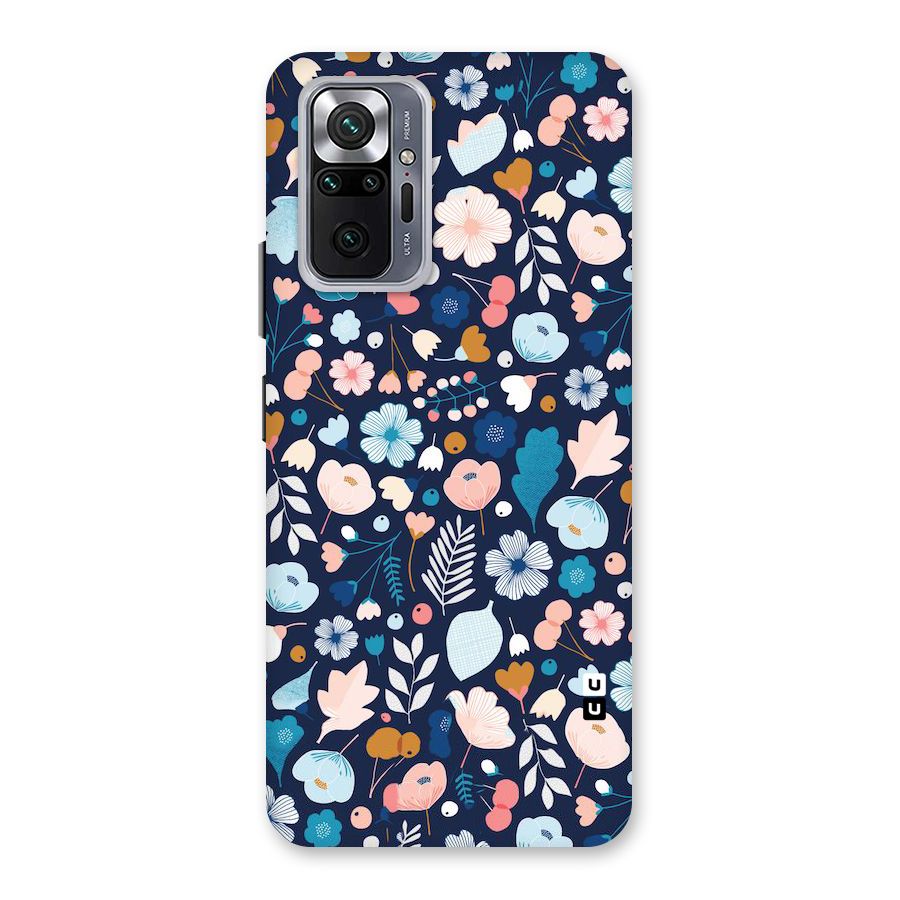 Blue Floral Back Case for Redmi Note 10 Pro Max