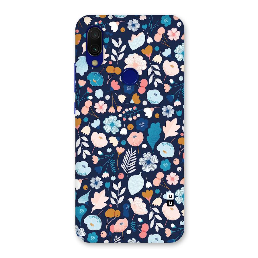 Blue Floral Back Case for Redmi Y3