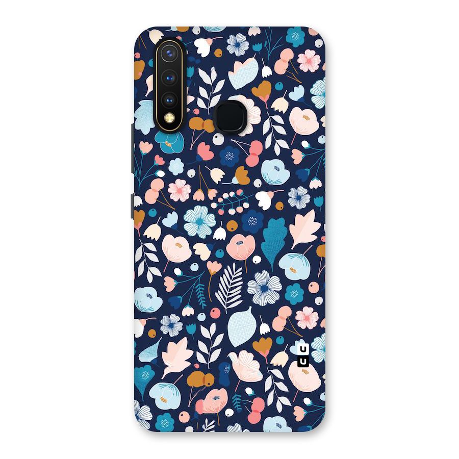 Blue Floral Back Case for Vivo U20