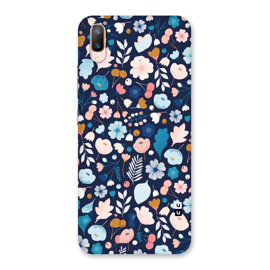 Blue Floral Back Case for Vivo V11 Pro
