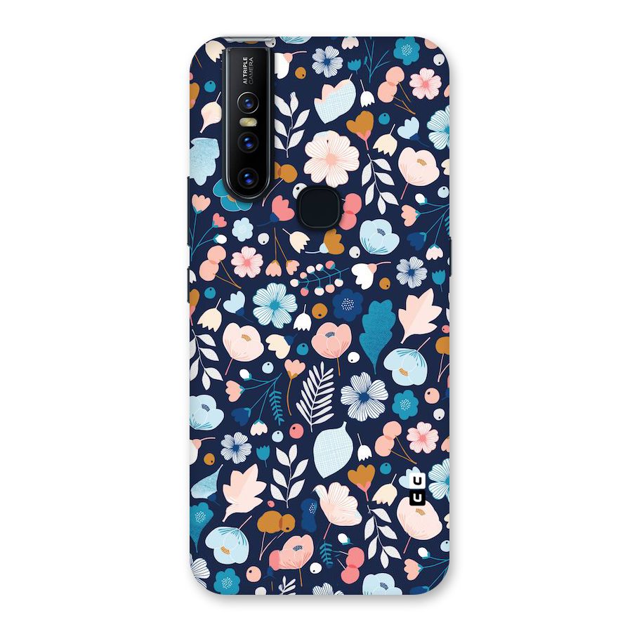 Blue Floral Back Case for Vivo V15